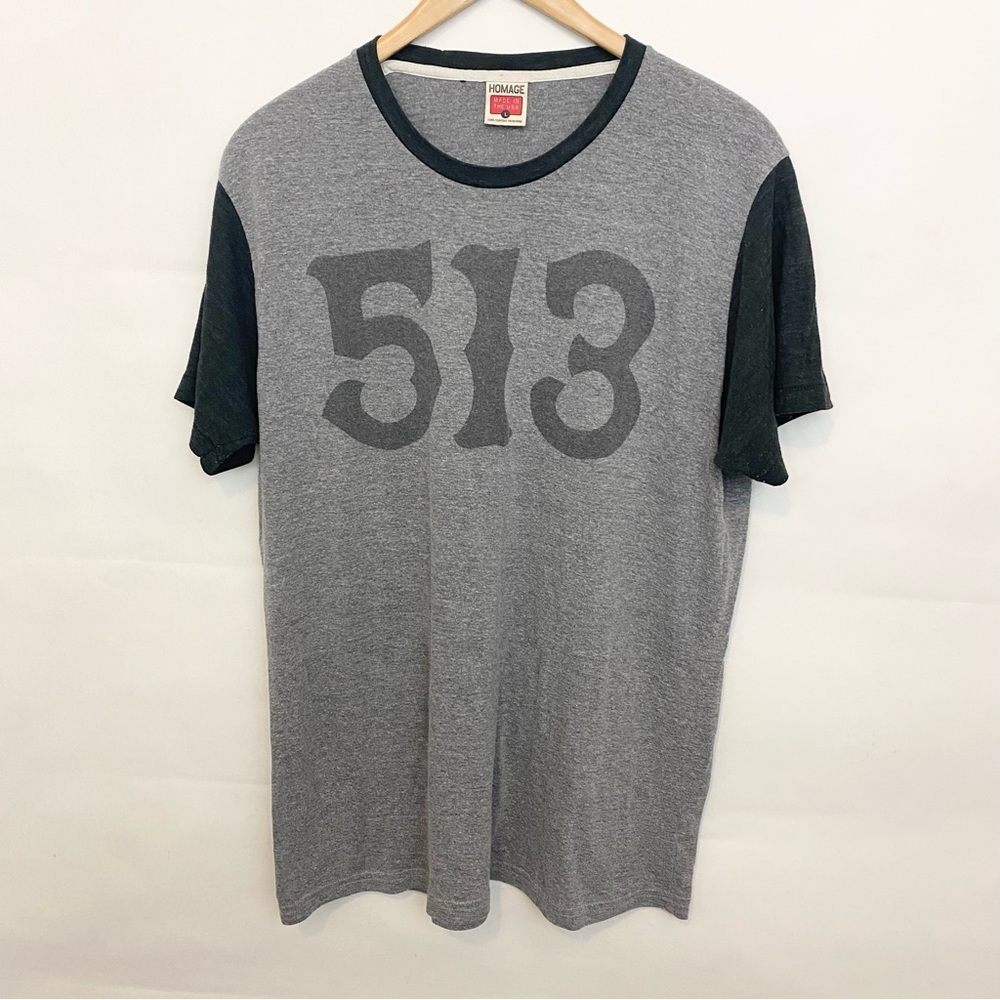 Homage 513 Cincinnati Cincy gray men’s t shirt size large